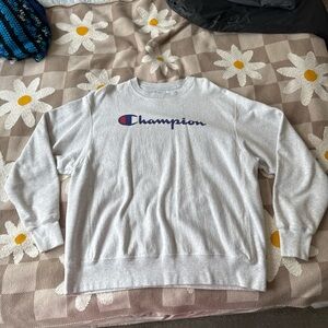 Champion Light Gray Reverse Weave Sweatshirt